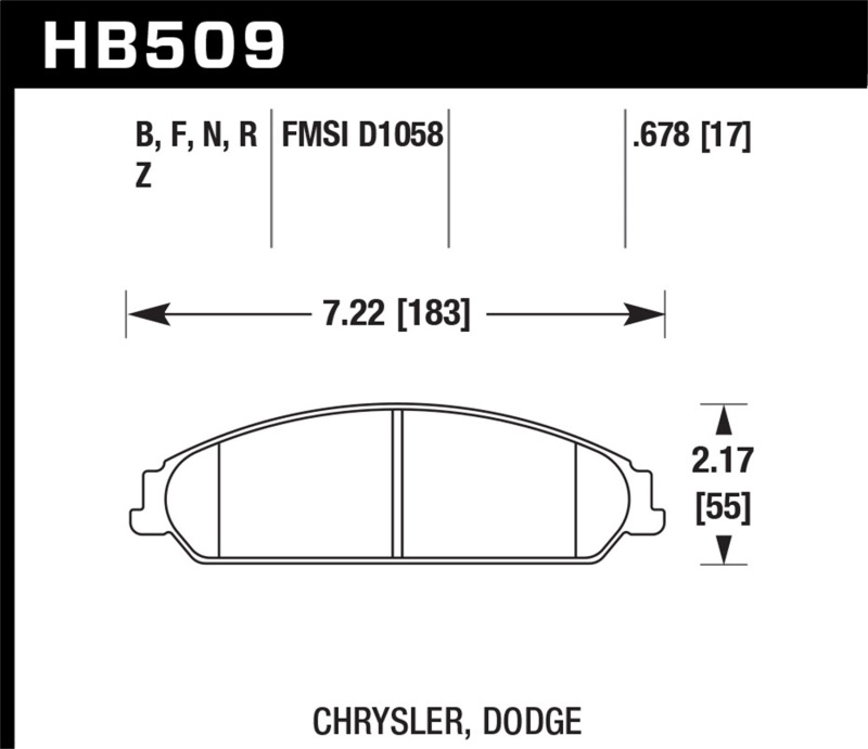 Chrysler 300 Brake Pads - Front - Hawk Performance - Performance Ceramic - 2005
